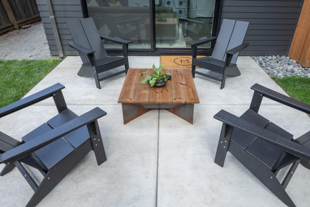 Patio seating area